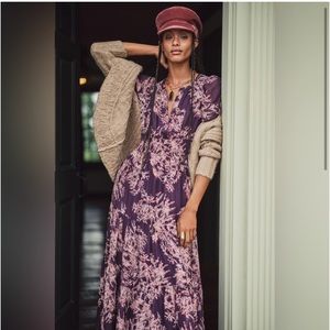 Like new Anthropologie Somerset Chiffon maxi dress